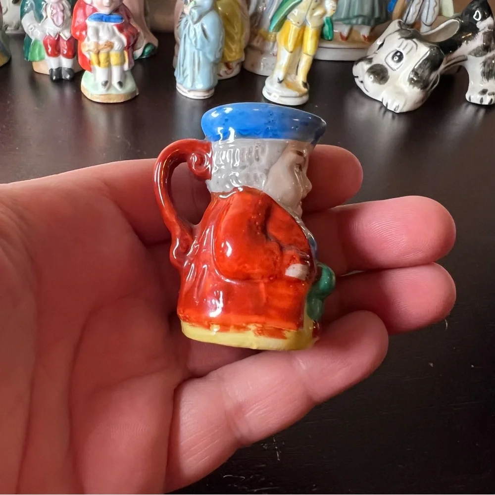 Vintage Mini Toby Cup Mug Creamer Pitcher, Beer Stein, Made in Occupied Japan